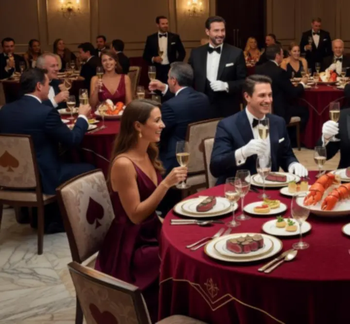 Guests raising glasses in a warmly lit event space at Au Ssiezen