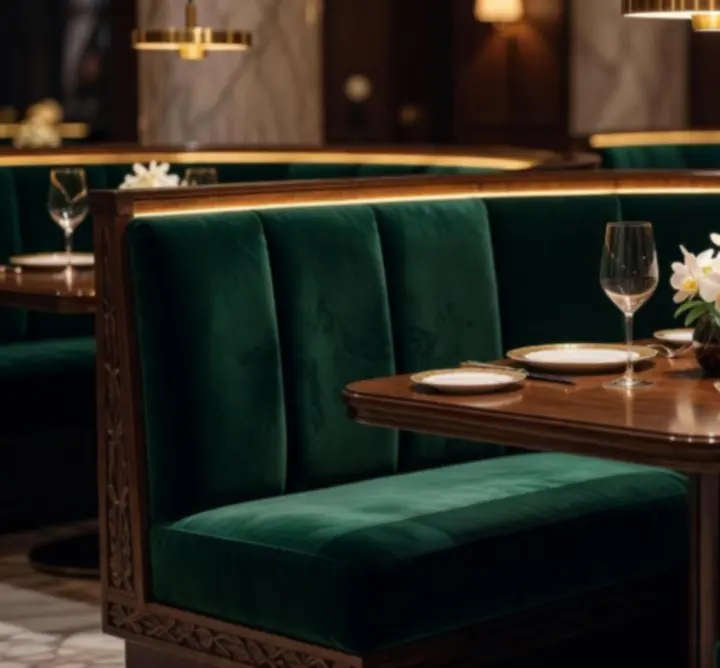 Intimate private dining booth at Au Ssiezen